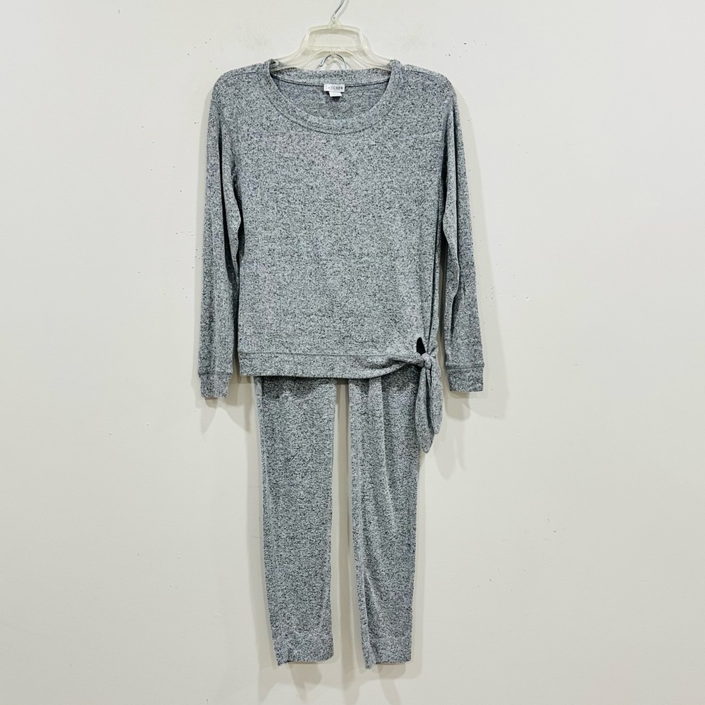 J.Crew Lounge Set, Gray Pajamas, Two-Piece Set, XXS Top XS Pants,‎ Soft Knit.